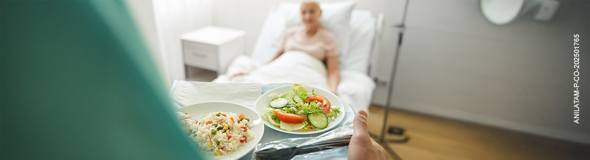 Persona con alimentación saludable