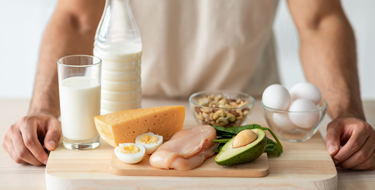 Comida saludable en una mesa