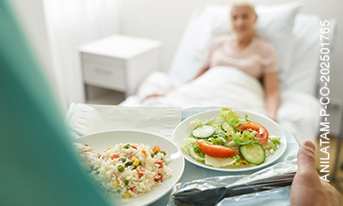 Persona con alimentación saludable