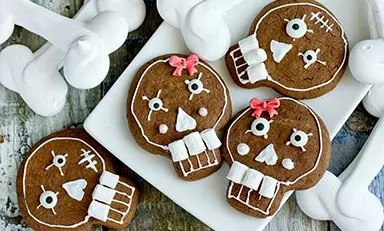 Galletas decoradas de calavera