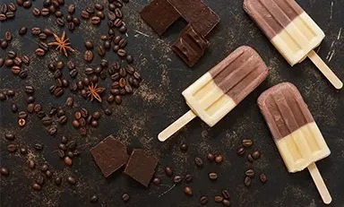 Paletas de chocolate y platano