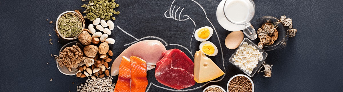 íconos y tipos de alimentos saludables